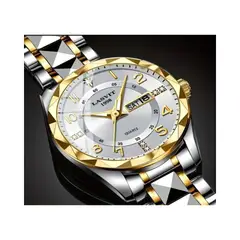 GENERICO - RELOJ DE CUARZO DE ACERO INOXIDABLE PARA HOMBRE