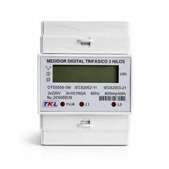 TKL - MEDIDOR DIGITAL TRIFASICO 3 HILOS PARA RIEL DIN