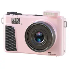RENVMEXY - Cámara Digital WD300 8K 88MP WiFi Enfoque Auto, Luz LED y Modo Belleza para Viajes y Vlogs