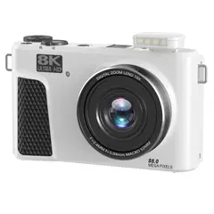 RENVMEXY - Cámara Digital WD300 8K 88MP WiFi Enfoque Auto, Luz LED y Modo Belleza para Viajes y Vlogs
