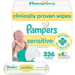 PAMPERS - Toallitas Hamedas Sensitive 336 Unidades Hipoalerganicas