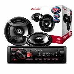 PIONEER - Combo AUTORADIO MVH-S235BT + PARLANTES TS-F1634R 16CM