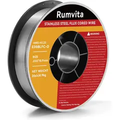 GENERICO - Alambre Tubular Inoxidable Rumvita E308LFCO 0.9mm MIG