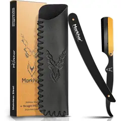 GENERICO - Navaja de Afeitar Markhor Acero Inoxidable Mango Rosewood