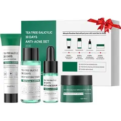 GENERICO - Set Facial Tea Tree acido Salicalico 4 Piezas Antiacna