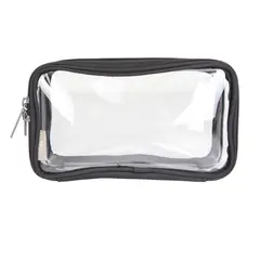 GENERICO - Neceser Transparente PVC btL 5x3x8.5 cm Negro Viaje
