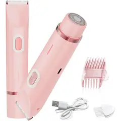 AL - Depiladora Elactrica 2en1 USBC Resistente Agua Doble Cabezal