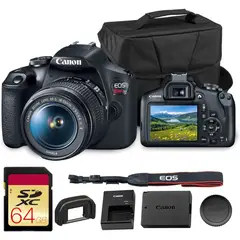CANON - Camara EOS Rebel T7 DSLR 24.1MP WiFi Lente 1855mm 64GB