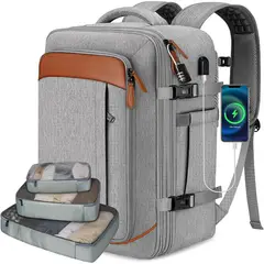 GENERICO - Mochila Vancropak 18x14x8 TSA USB 40L Viaje Expandible