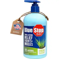 BLUE - Gel Stop Max 473ml Mentol Emu Oil Aloe Vera Dolor