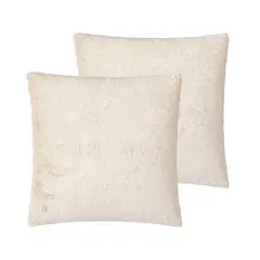 BETTER - Cojines Decorativos Homes 20x20 Piel Sintatica Beige 2un