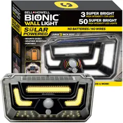 BELL - Luz Solar Exterior Howell Bionic 50 LED Sensor Movimiento