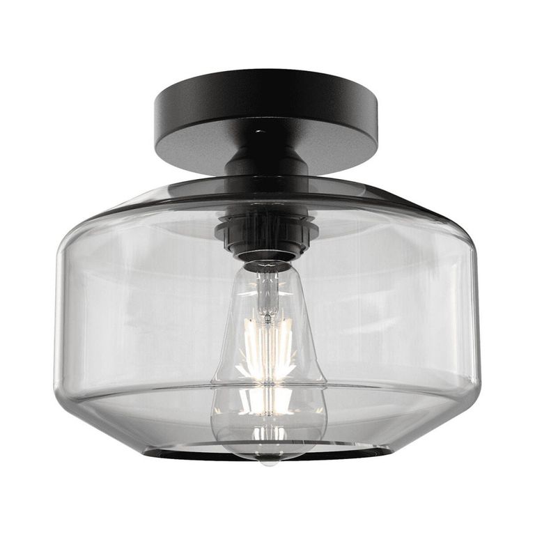 Lampara Techo Homes Gardens Vidrio Negro LED 8.5W