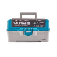 GENERICO - Caja de Pesca Plano 3 Bandejas Kit Berkley 22 Piezas