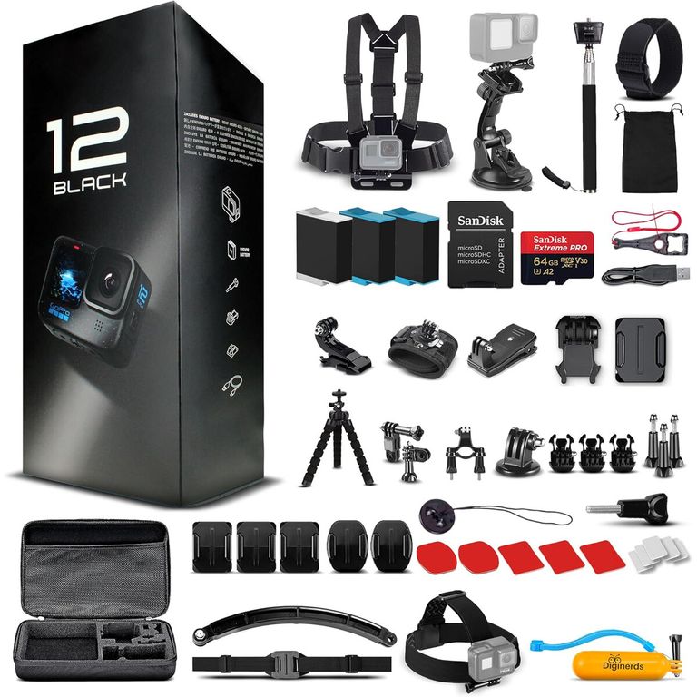 Camara HERO12 Black 5.3K Kit 50 Accesorios