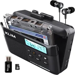 KLIM - Reproductor Cassette K7 Conversor MP3 8GB SD USB