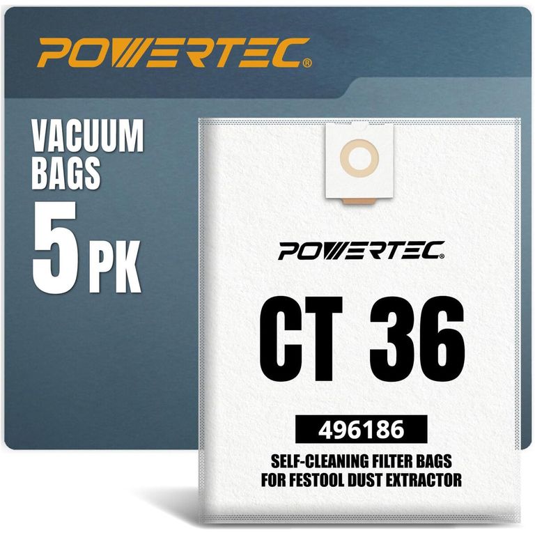 Bolsa Filtro POWERTEC 496186 para Festool CT36 Pack 5