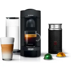 NESPRESSO - Cafetera VertuoPlus Deluxe DeLonghi Negra Con Espumador