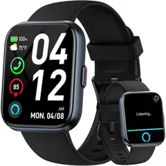 GENERICO - Smartwatch Fitpolo 1.8 Alexa IP68 Negro Bluetooth