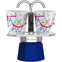 EXPRESS - Cafetera Bialetti Mini Kandinsky 2 Tazas Azul