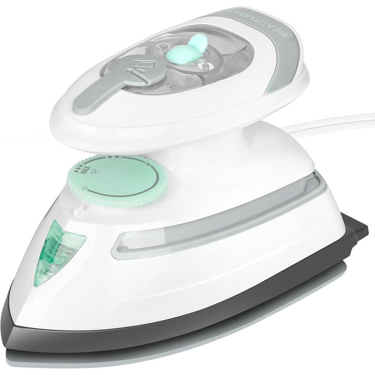 Plancha a Vapor de Viaje BEAUTURAL Mini Dual Voltaje 420W Blanca