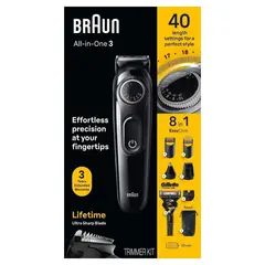 BRAUN - Cortadora 8en1 AllinOne 3 3470 40 Niveles Precisian