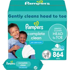 PAMPERS - Toallitas Hamedas Complete Clean 864 Unidades