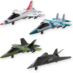GENERICO - Set Aviones Juguete Diecast US Air Force 4 Unidades Pull Back