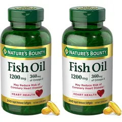 Natures Bounty - Aceite de Pescado 1200mg Omega 3 360mg Corazan