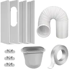 GENERICO - Kit Ventana Aire Acondicionado Portatil Manguera 15cm Ajustable