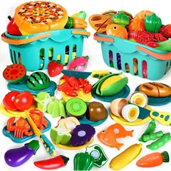 GENERICO - Set Comida Juguete 100 Piezas Cocina Infantil con Canastos