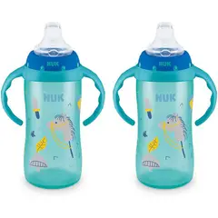 NUK - Vaso Entrenador 296ml Pack 2 Antiderrame BPA 8m