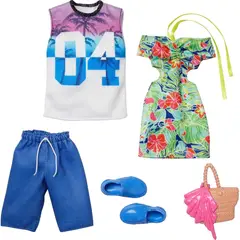 BARBIE - Ropa Ken Set 2 Pack Vestido Tropical Jersey