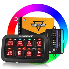 SWITCH - Panel Auxbeam RA80 8 Vaas RGB AutoDimmable 1224V