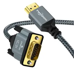 GENERICO - Cable HDMI a VGA Twozoh 1M 1080P Nylon Aluminio