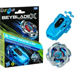 BEYBLADE - X Cobalt Dragoon 260C Lanzador Cuerda Giro Izquierdo