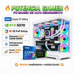 INTEL - PC Gamer PRO ULTRA XTREME CORE ULTRA 7 265KF RAM DDR5 32GB SSD 1TB GRAFICA ASUS RTX 5070 12GB