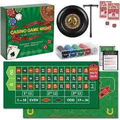 POKER - Set Casino 4en1 Lunorvexia Ruleta 36x72cm Completo