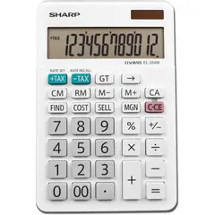 SHARP - Calculadora EL334WB LCD Blanca 6.6x4.4cm