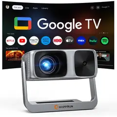GOOGLE - Proyector HAPPRUN K7 4K TV 2000 ANSI WiFi Exterior