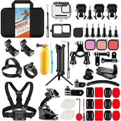 GOPRO - Kit Accesorios HONGDAK Para Hero 13 12 11 10 9 Carcasa Impermeable