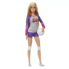 BARBIE - Muaeca Jugadora Valeibol Made to Move Rubia 7 piezas