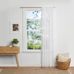 MAINSTAYS - Cortina visillo blanca 51x84 cm