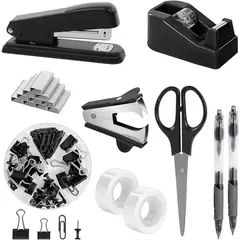 GENERICO - Set de escritorio negro SKYDUE 10 piezas