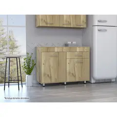 TUHOME - Mueble De Cocina Inferior Orion Con Top Melamina Duna Y Blanco