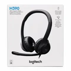 LOGITECH - Auricular Con Microfono H390 Usb Headset negro