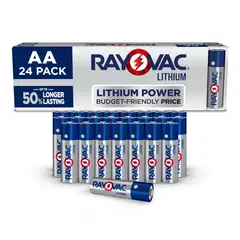 RAYOVAC - Pack 24 Pilas AA Litio 1.5V