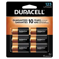 Duracell - Bateraaa 3V Litio CR123 Paquete 6 Unidades Alta Duraciaan