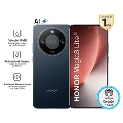 HONOR - MAGIC 8 LITE 5G 8RAM 512GB MIDNIGHT BLACK - REGISTRADO