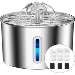 GENERICO - Fuente de Agua para Gatos BalimoPet Acero Inoxidable 2.2L